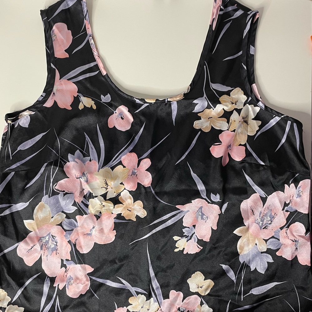 Croft & Borrow Floral Silk Tank Top: Floral